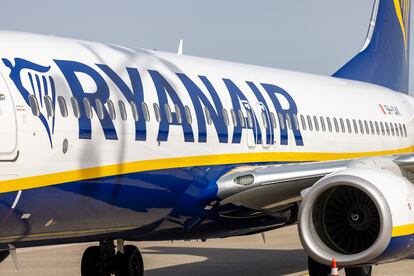 Un avión de Ryanair en Alemania, en abril.