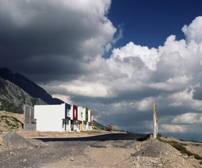 Viviendas en el municipio mexicano de Santa Catarina (Nuevo León).