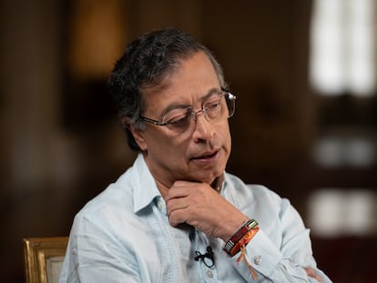 Gustavo Petro, en la Casa de Nariño, en Bogotá.