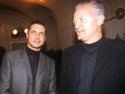 Antonio D&#039;Amico y Santo Versace, en 1998. 