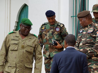 General Abdourahmane Tiani, who was declared as the new head of state of Niger by leaders of a coup, arrives to meet with ministers in Niamey, Niger July 28, 2023. REUTERS/Balima Boureima NO RESALES. NO ARCHIVES