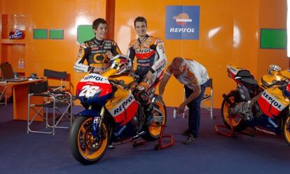 Dani Pedrosa y Marc Márquez competirán en Honda las dos próximas temporadas.