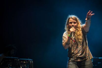 Kate Tempest, durante su actuaci&oacute;n en el S&oacute;nar.