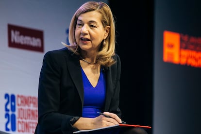 Margaret Sullivan, durante una conferencia en Chicago en 2019.