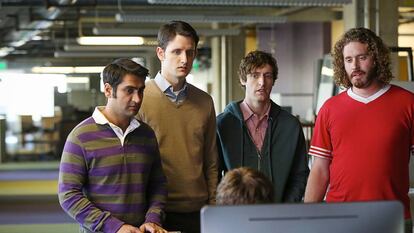 Los protagonistas de la serie 'Silicon Valley'.