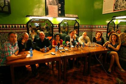 Representantes de distintas asociaciones culturales de Euskadi, en Bilbao.
