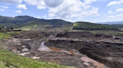 Presa de la Mina do Córrego do Feijão, un año después de la tragedia.