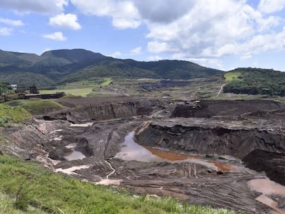 Presa de la Mina do Córrego do Feijão, un año después de la tragedia.