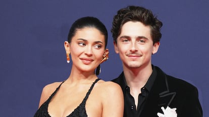 Kylie Jenner y Timothée Chalamet el pasado miércoles en los premios David Di Donatello en Roma.