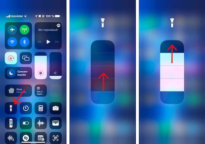 Activa el flash del iPhone controlando el brillo.