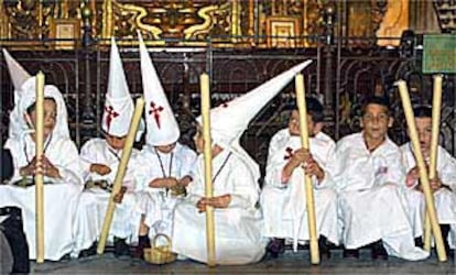 Los niños nazarenos, protagonistas del Domingo de Ramos.