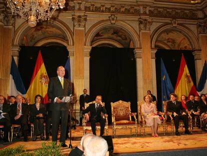 Juan Carlos I en el Ayuntamiento de París en su última visita oficial a Francia, el 28 de marzo de 2006.