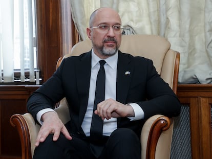 Ukrainian Prime Minister Denys Shmyhal, during the interview with EL PAÍS, in a photograph provided by the office of the Prime Minister of Ukraine.