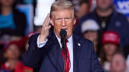 Donald Trump en un evento de su campaña este jueves en Nevada.