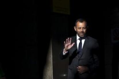 El expresidente del Barcelona Sandro Rosell, a su llegada esta ma&ntilde;ana a la Audiencia Nacional 