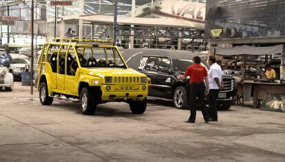 Conversión terminada de una camioneta Chevrolet en un coche tipo 'buggy'.