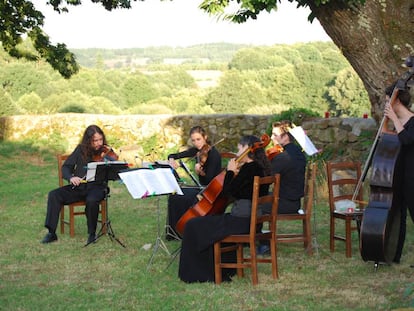 Un grupo de c&aacute;mara durante uno de los conciertos de Festiulloa.