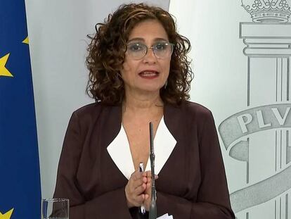 La Ministra de Hacienda y Portavoz del Gobierno, María Jesús Montero.