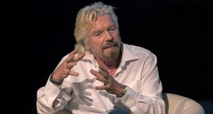 El presidente de Virgin, Richard Branson, este lunes en Nueva York.