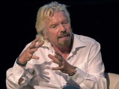 El presidente de Virgin, Richard Branson, este lunes en Nueva York.