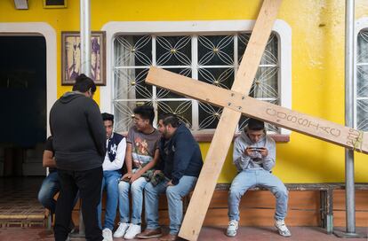 Integrantes del elenco que personificará este año la Semana Santa en Iztapalapa, Ciudad de México.