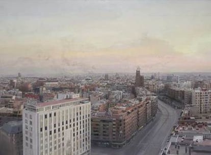 <i>Madrid desde Torres Blancas,</i> una de las obras fundamentales de la trayectoria del maestro del hiperrealismo Antonio López.