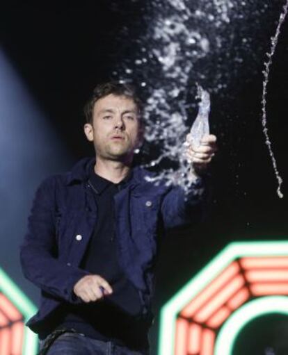 El cantante de Blur durante el concierto que ofreció la noche del sabado en el FIB.