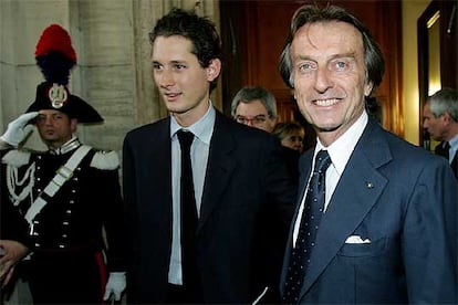 John Elkann, cabeza visible de la familia Agnelli y vicepresidente de Fiat, y Luca Cordero, presidente de Fiat y de la patronal Confindustria.