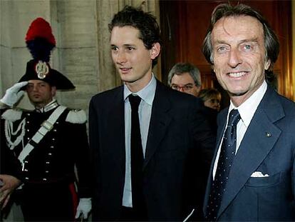 John Elkann, cabeza visible de la familia Agnelli y vicepresidente de Fiat, y Luca Cordero, presidente de Fiat y de la patronal Confindustria.