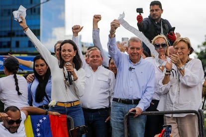 Los líderes opositores María Corina Machado y Edmundo González Urrutia