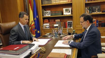 King Felipe and Rajoy, in a file photo from November.