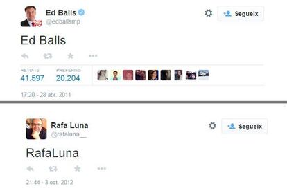 El tuit històric, i el de Rafa Luna.