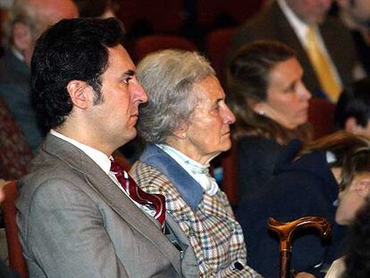Jaime de Marichalar y su madre, en un acto en Soria.