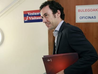 El presidente del Eibar, Alex Aranzabal, en Ipur&uacute;a.