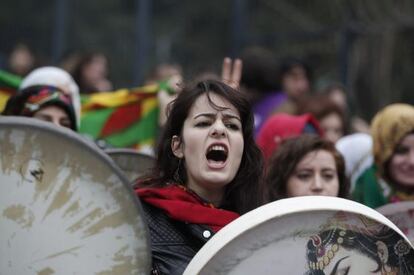 Marcha das Mulheres em Istambul, dia 08.