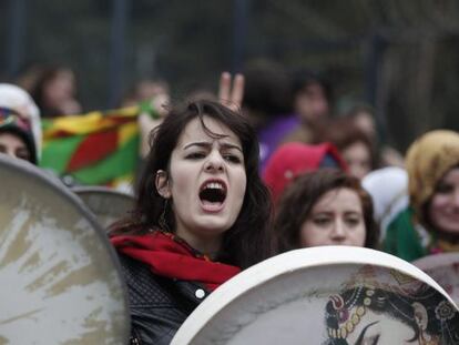 Marcha das Mulheres em Istambul, dia 08.