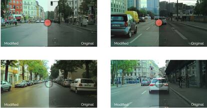 Fotos originales (a la derecha) y mejoradas (izquierda) con esta tecnolog&iacute;a.