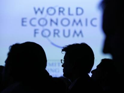 Asistentes al Foro de Davos, en una conferencia.