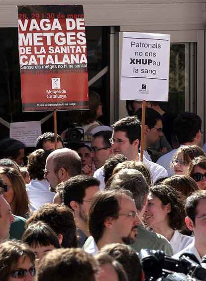 Huelga de médicos en la Sanidad catalana.