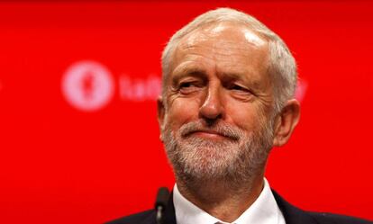 Jeremy Corbyn, durante su discurso en Brighton.