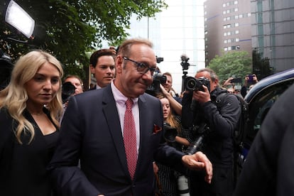 Actor Kevin Spacey leaves Southwark Crown Court, after he was found not guilty on charges related to allegations of sexual offenses, in London, Britain, on July 26, 2023.