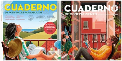 Cuaderno de actividades para adultos y Cuaderno de confinamiento, de Cristóbal Fortúnez (Editorial Blackie Books)