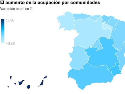 Los siete gráficos que explican la recuperación del empleo en España en 2021