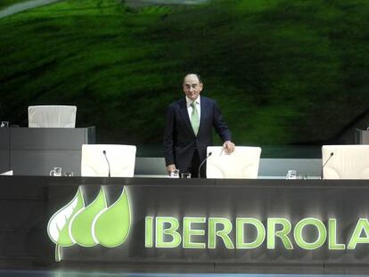 Ignacio Sánchez Galán, presidente de Iberdrola, el viernes, en la junta general de accionistas de la compañía, celebrada en Bilbao. 