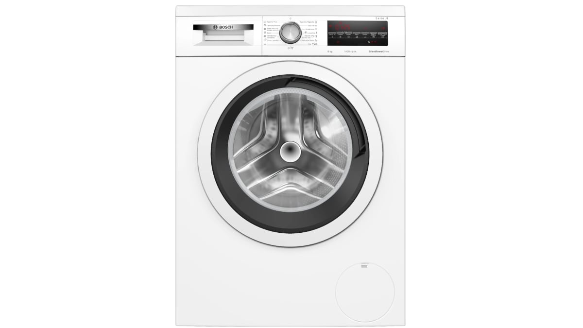Lavadora de carga frontal de 8 kg Serie 6, de Bosch.