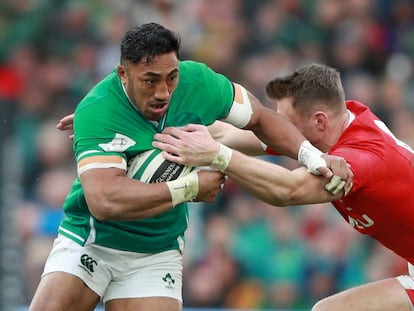 Bundee Aki, en el Irlanda-Gales del Seis Naciones de febrero