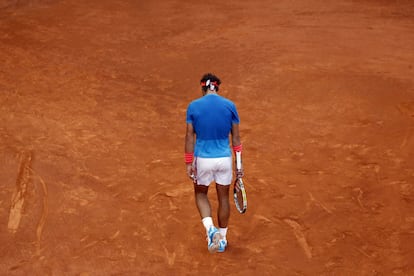Nadal, durante la final del Mutua Madrid Open disputada ante Andy Murray en Madrid, el 10 de mayo de 2015. 