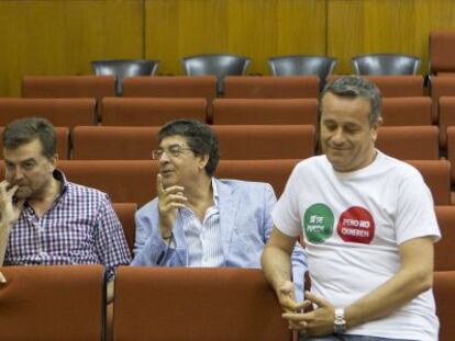 Mariscal, Maíllo, Valderas y Castro, en el Parlamento.