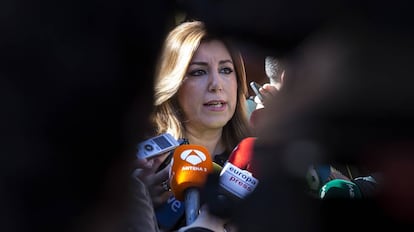 Susana Díaz, este miércoles en Sevilla.