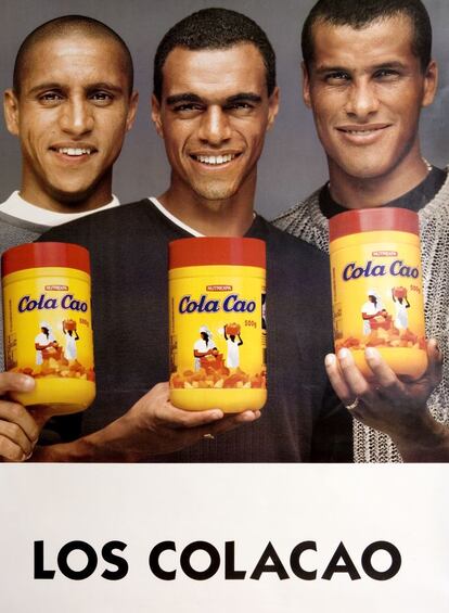 Roberto Carlos, Denilson y Rivaldo en una publicidad antigua